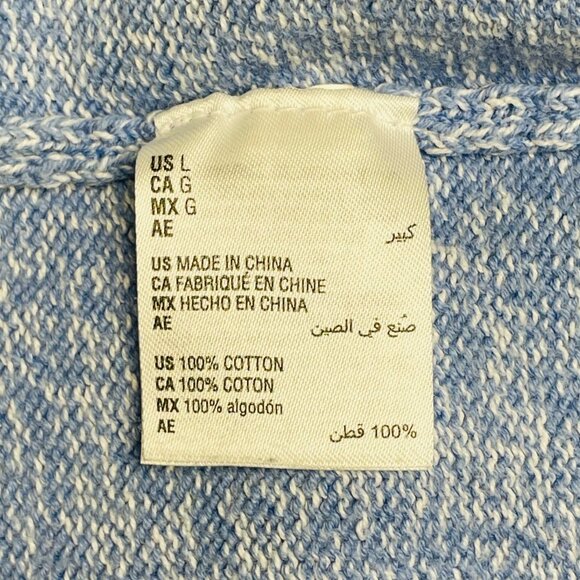 Karen Scott Light Blue Cable‑Knit Half‑Zip Sweater (Large) - Picture 7 of 9